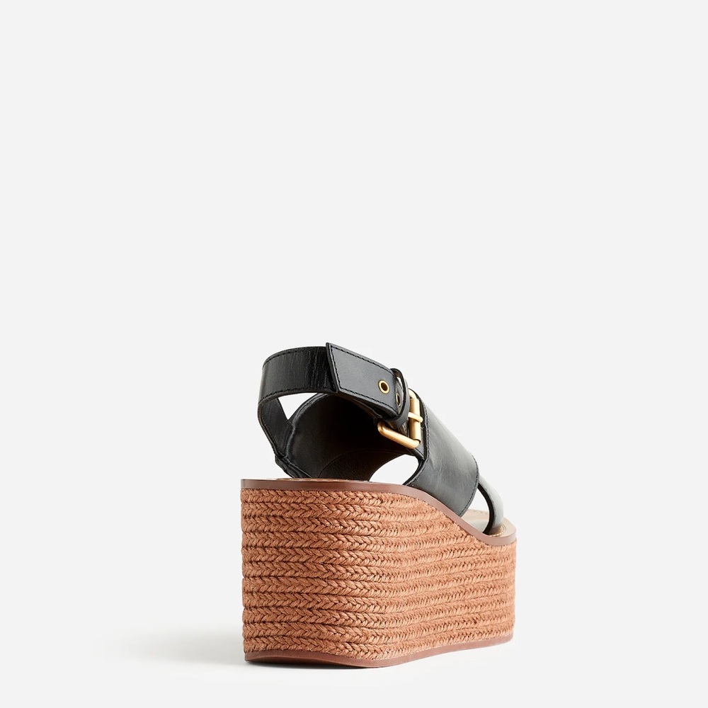 Madewell The Amee Wedge Sandal in Black Size 7 M $158 NU912‎ - Picture 4 of 11